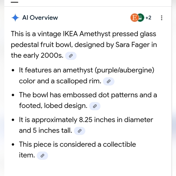 IKEA Amethyst Pressed Glass Compote Bowl Vintage - Picture 13 of 13